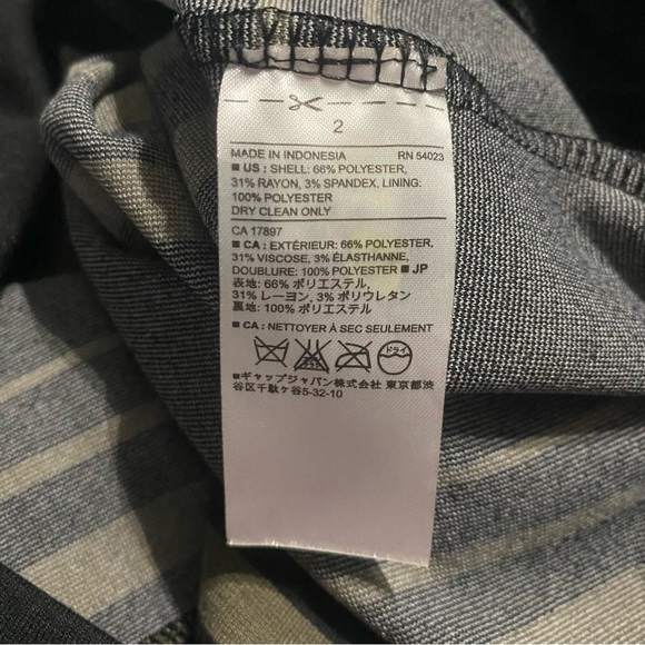 Banana Republic Sleeveless Black Tan Striped Sleeveless Sheath Dress - Picture 5 of 5